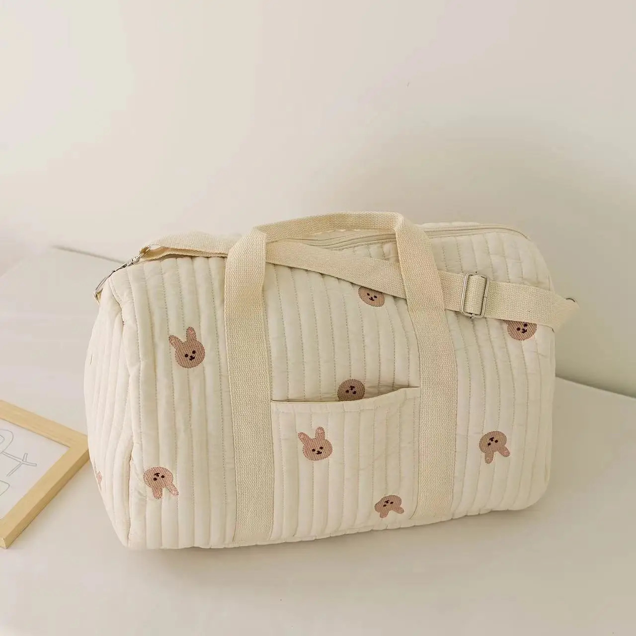 Mom Cotton Embryo Travel Bag Large Capacity Luggage Bag Lightweight Storage Diagonal Baby Bag 241008