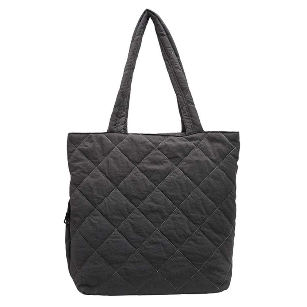 Shoulder Bag for Women with Inner Pocket Handbag Quilted Zipper Puffer Work Large Purse Travel 241011