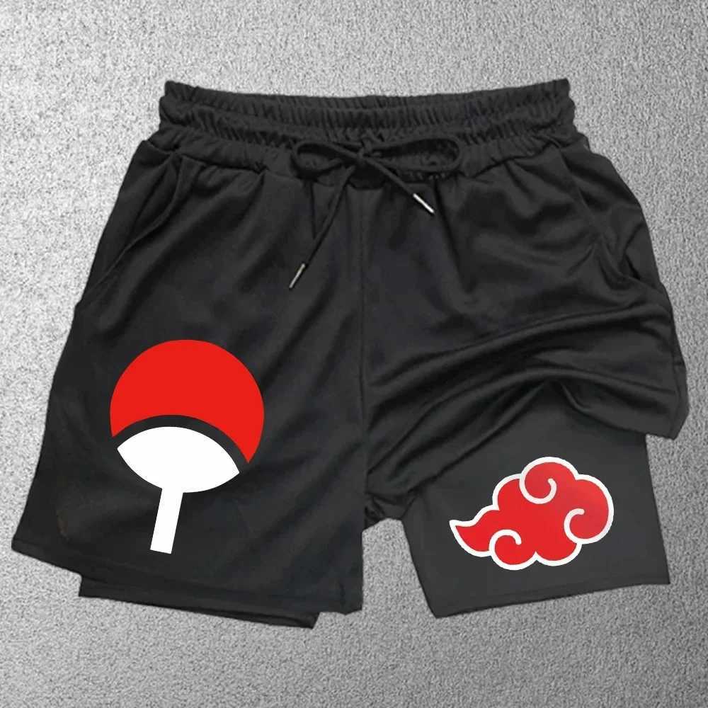 Mens breathable casual sports shorts gym sports shorts two in one quick drying exercise jogging training double-layer M-3XL W241010