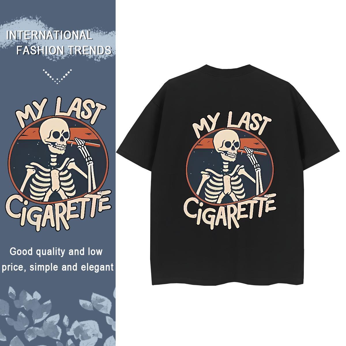 Fashion Casual Woman T Shirts 100% Cotton 230g Comfortable Street Casual skull Women Tshirts Female Custom Cartoon Top Shirts