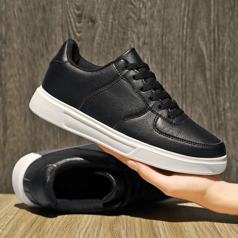 Leather Men White Sneakers Breathable Skateboarding Mens Outdoor Walking Running Couple Casual Shoes Size 36-47