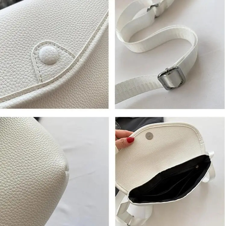 Solid color shoulder bag for women fashionable and casual womens bag 241008