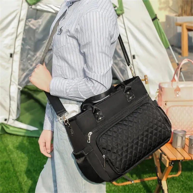 Large capacity fashionable bento work lunch insulated waterproof portable storage bag travel picnic handbag 241008 6332 4