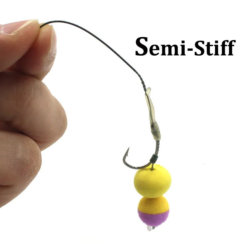 1PCS 5m Carp Fishing Line Hook Link Coated Hooklink Braid for Hair Rig 15IB 25IB 35IB Coarse Tackle 241007