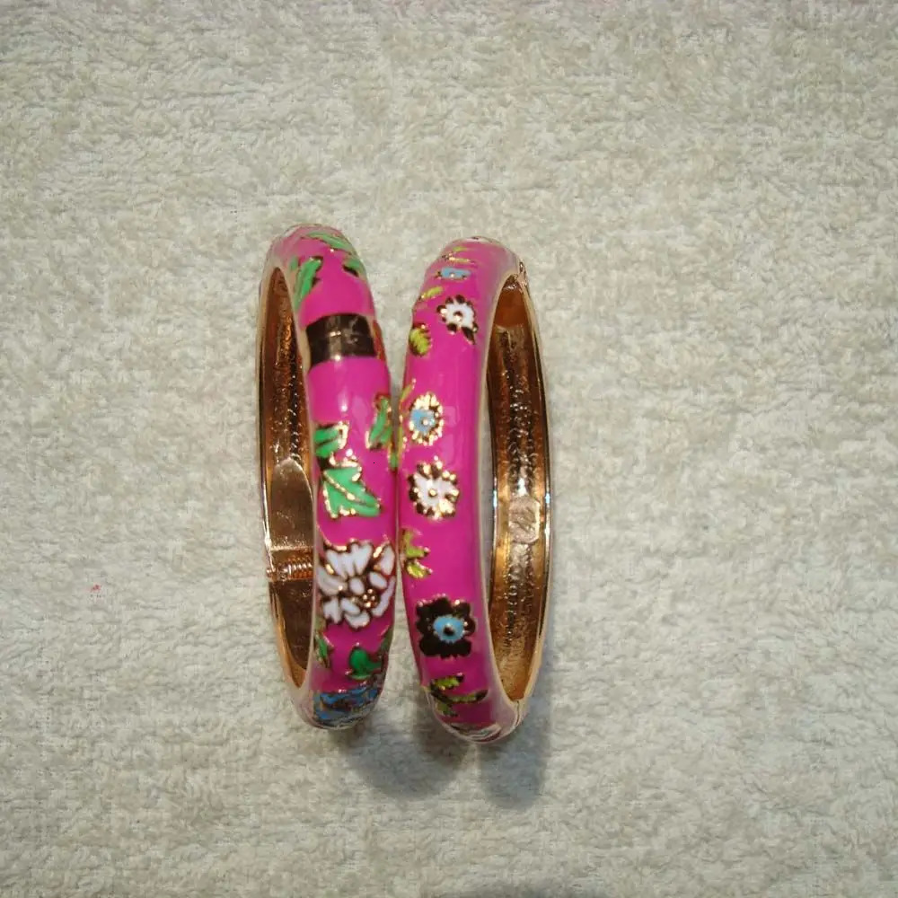 Traditional retro Cloisone girl gift enamel handmade peony bracelet jewelry accessories bracelet 241007