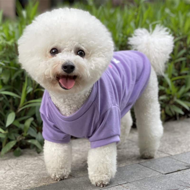 Small Dogs Soft Breathable Puppy Kitten Dog Shirts with Letters for Pet Dogs Cats Summer Dog T-Shirts Apparel Sleeveless Vests