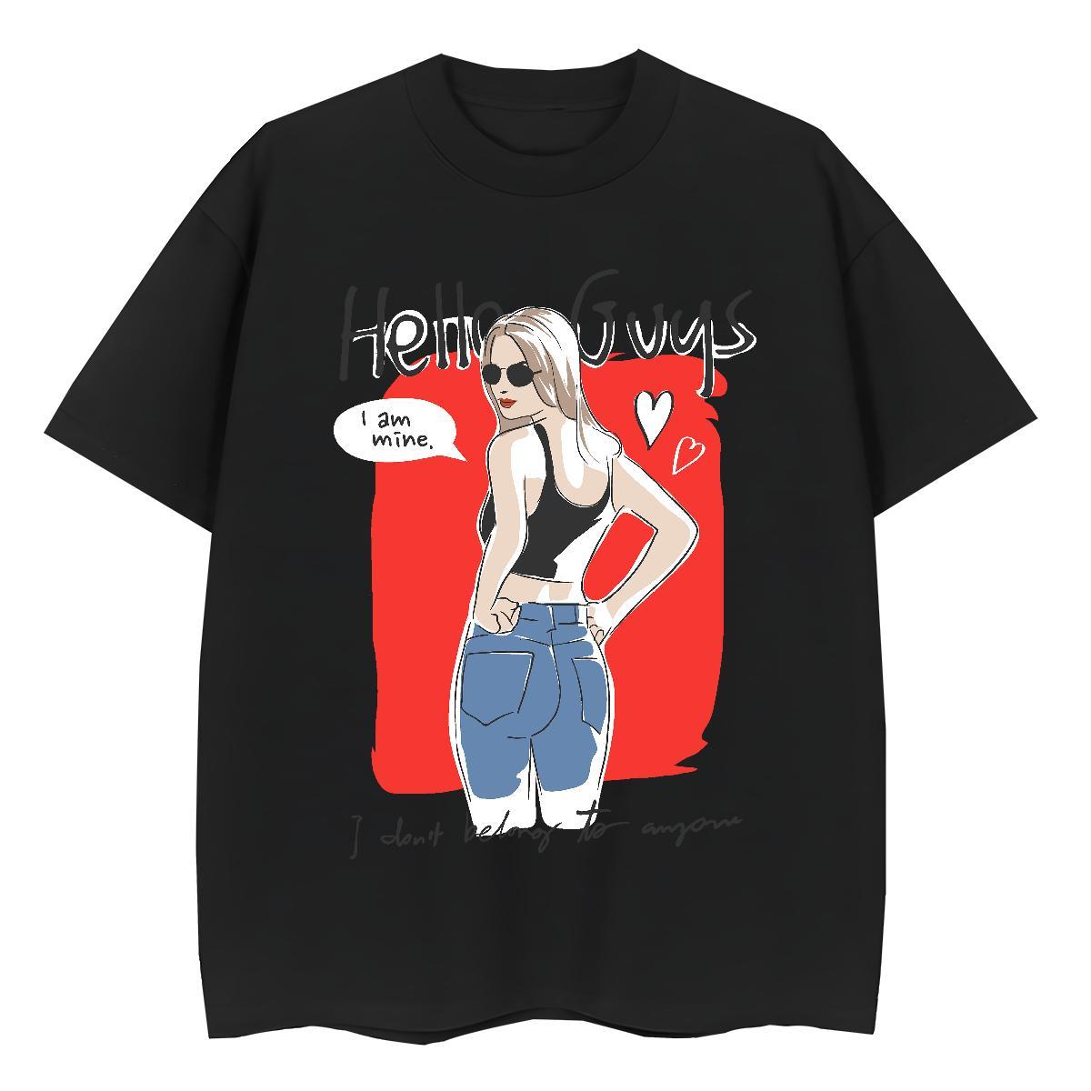 Designer T Shirts Women 100% Cotton 230g Comfortable Home Outdoor character Tshirt for Man Woman Designer Nice Cartoon Print Tees Shirts
