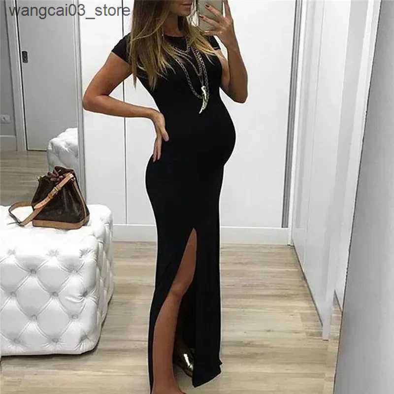 Maternity Dresses Summer Premama Green Dress Casual Solid Sleeveless Tank Sundress For Pregnant Women Clothing Maternity Sexy Pregnancy Clothing L2409
