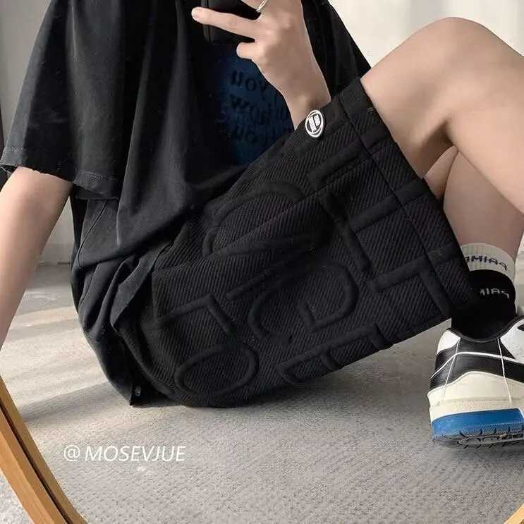 Mens summer running casual jogging shorts with letter printing solid color brushed loose dry beach shorts W250319