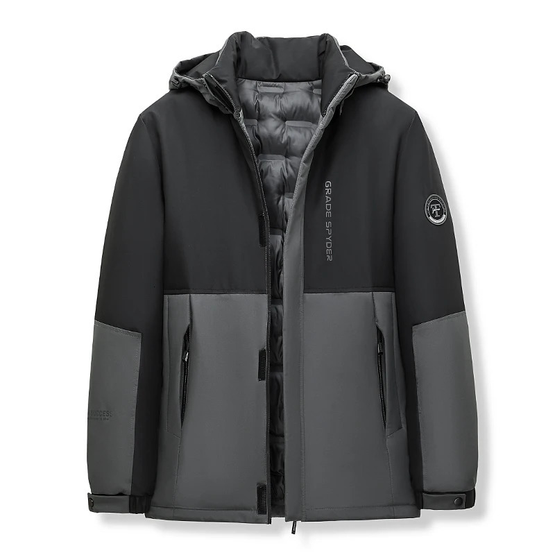Plus Size Classic waterproof casual Parka mens jacket winter warm thick hooded Parkas jacket mens autumn jacket 241007