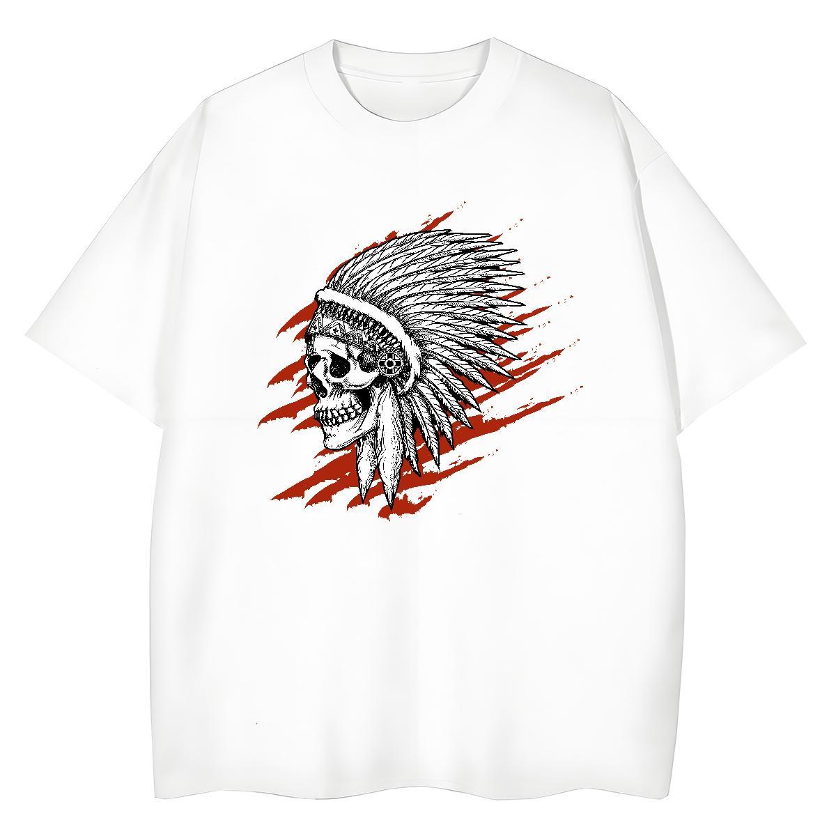 Fashion New Woman T Shirts 230g 100% Cotton Round Neck Short Sleeve Beach skull Women Tees Wholesale Cartoon Anime Clothings