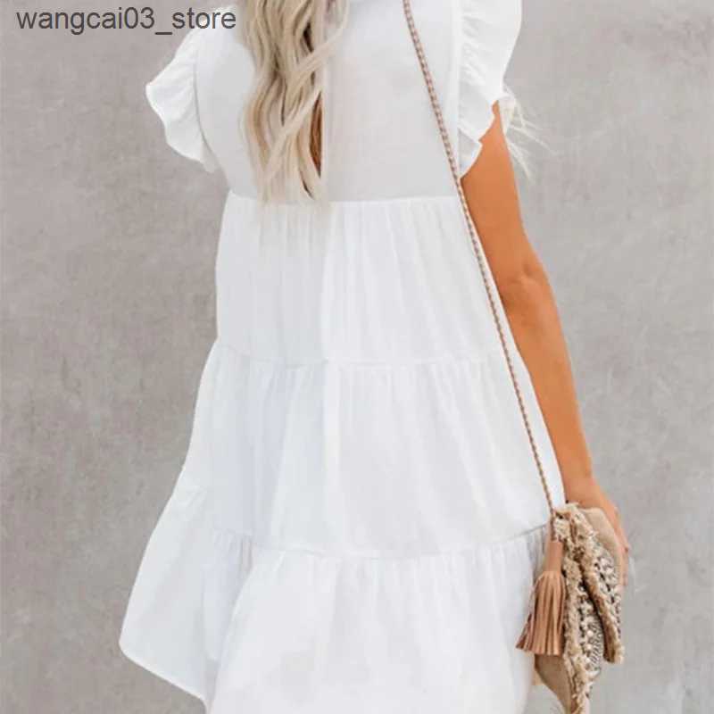 Maternity Dresses Maternity Dresses Women Pregnant Clothes Casual Mama Loose Sleeveless Ruffles Dress for Pregnant Women L240910