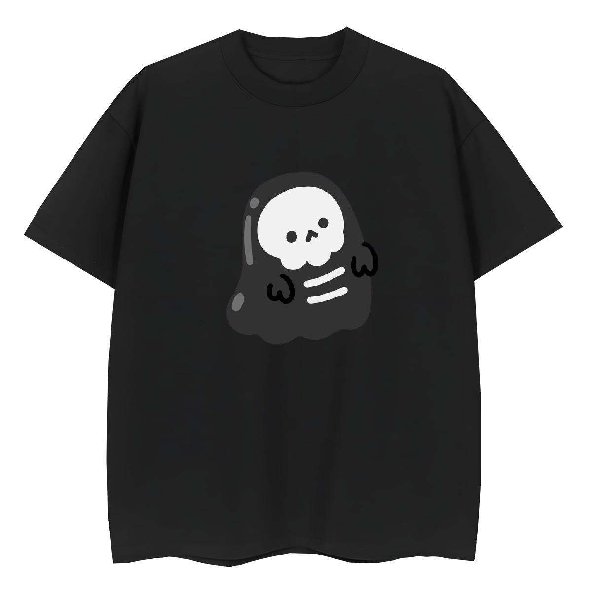 2024 Casual T Shirt For Woman 230g Cotton Breathable High Street Hip Hop skull Women Tees Popular Graphic Top Shirts