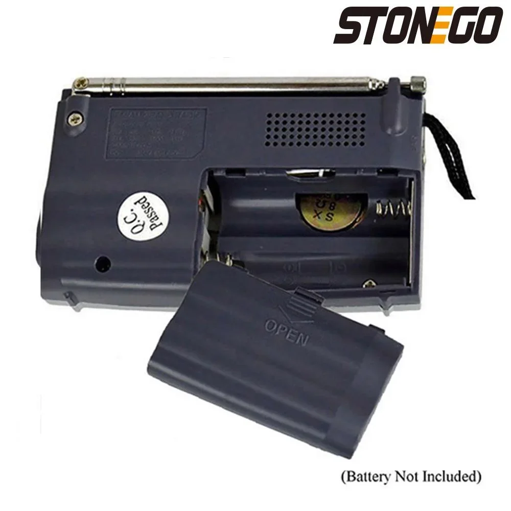 STONEGO (Battery Not Included) Multipurpose Portable AM/FM Mini Radio Universal Stereo Speakers Receiver Music Player