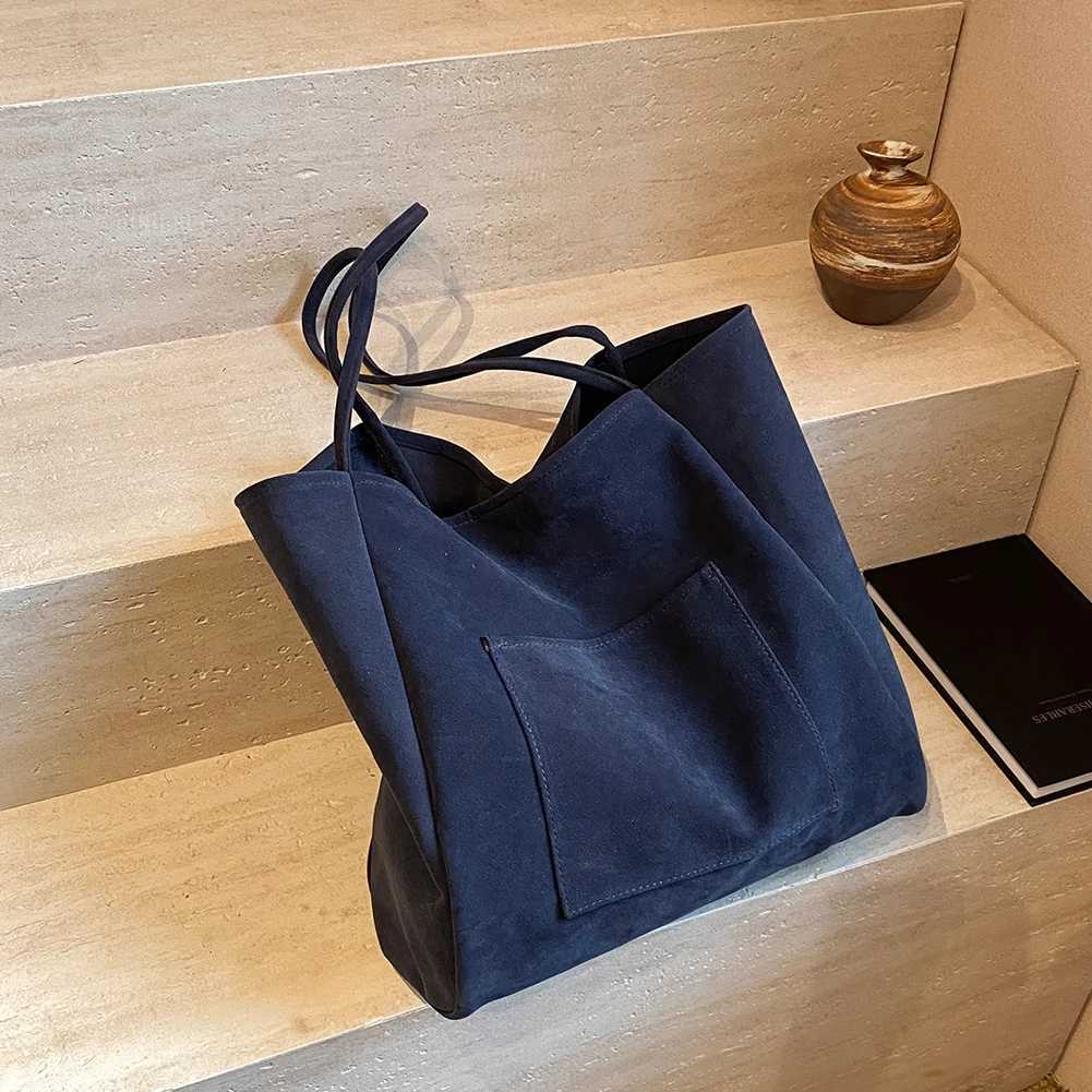 Suede Shoulder Bag for Ladies s Handbags Purse Fashion Large Capacity 2024 New Autumn and Winter Versatile Commuting Tote 241011