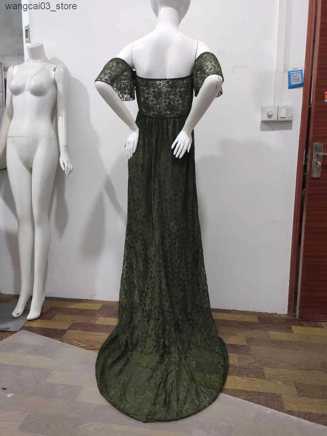 Maternity Dresses Maternity Photography Props Lace Long Dress Pregnancy For Photo Shoot Gown Maxi Summer Pregnant Women Plus Size Mother Clothes L2409