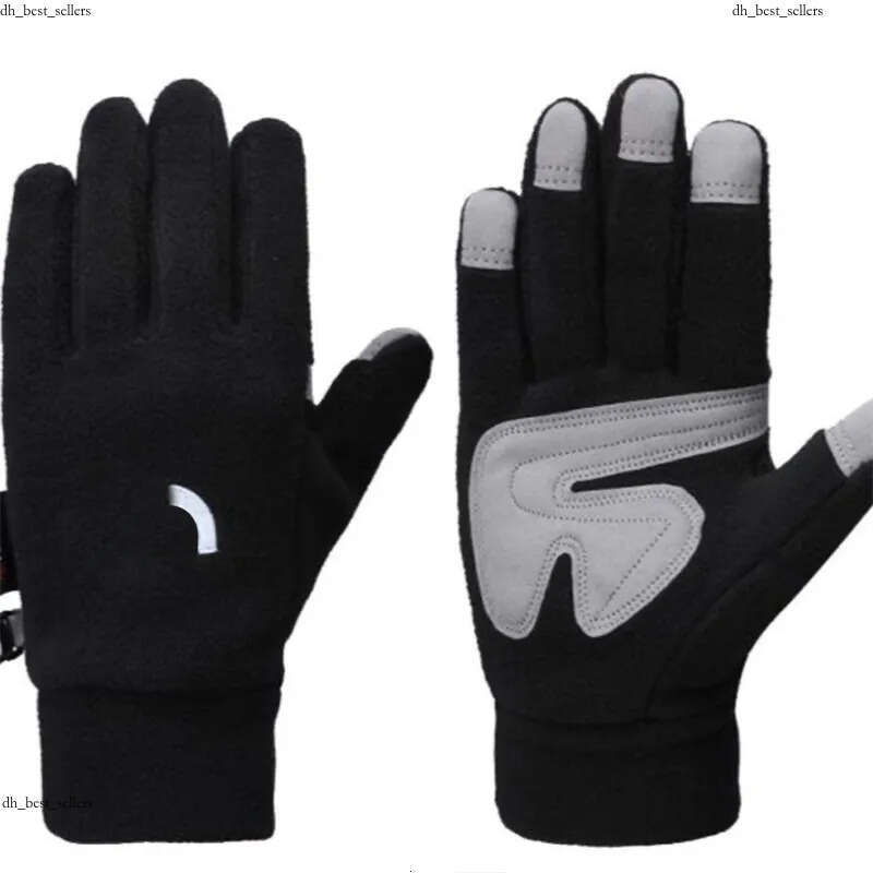 north glove Winter Five Fingers Gloves Designer Gloves for Women Men knitted Letter Classic Black White Plush Polar Fleece Keep Warm northfaces glove 62b