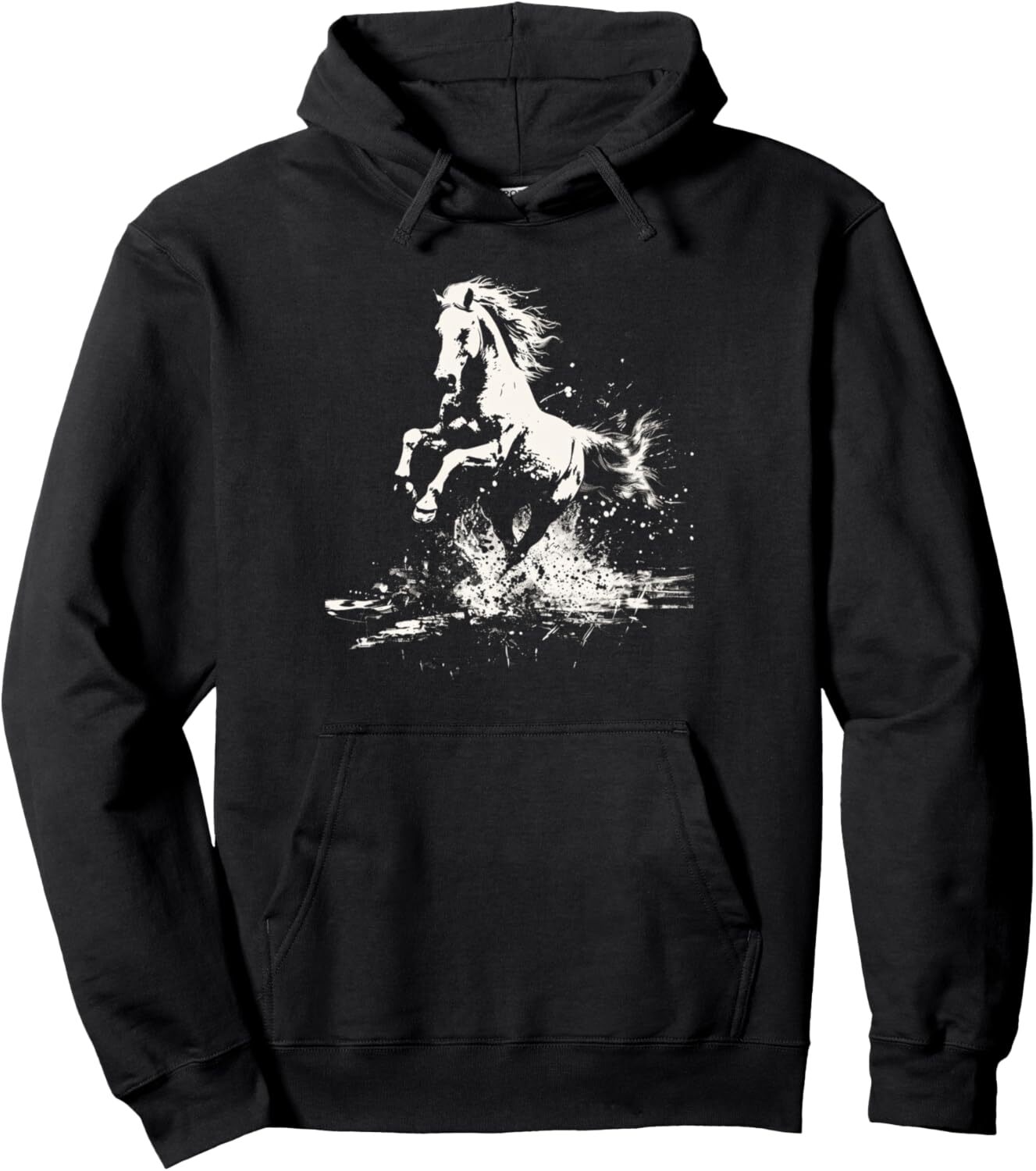 Hoodie for Mens Womens Horse Graphic Artistic Splash Design For Equestrian Lovers Pullover Hoodie Graphic Hoodies sweatshirt Pullover Long Sleeve