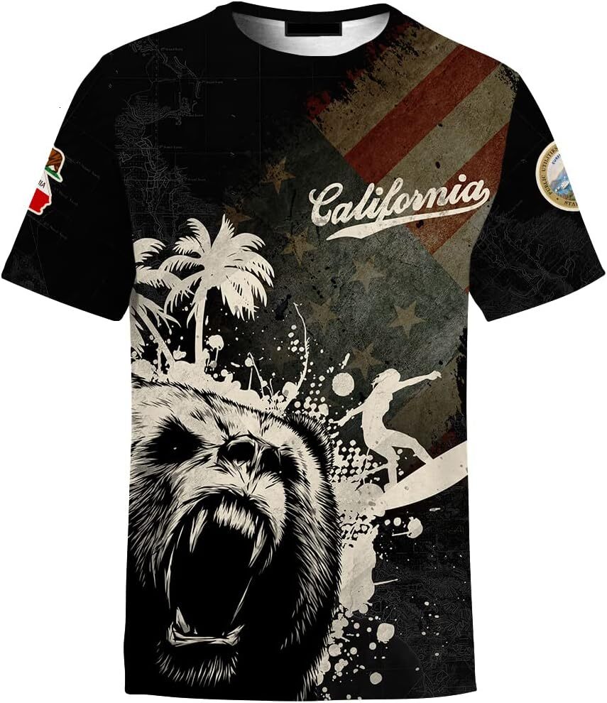 Mens T shirt Unisex 3D Graphic Printed American USA States T Shirts Casual Short Sleeve Tee Shirt shirts tshirt graphic tee Casual tops summer clothes