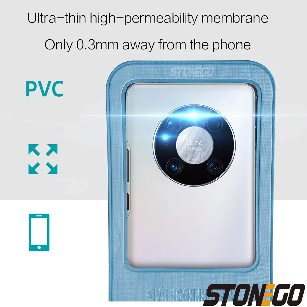STONEGO Universal Mobile Phone Waterproof Bag Mobile Phone Case for Swimming Diving Outdoor Mobile Phone Waterproof Pouch