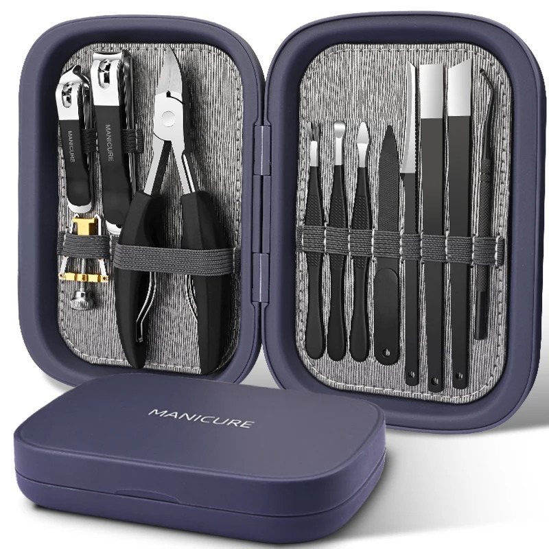12 piece set high-end nail clip set exquisite home original sharp nail clip box suitable for female and male foot knives 240927