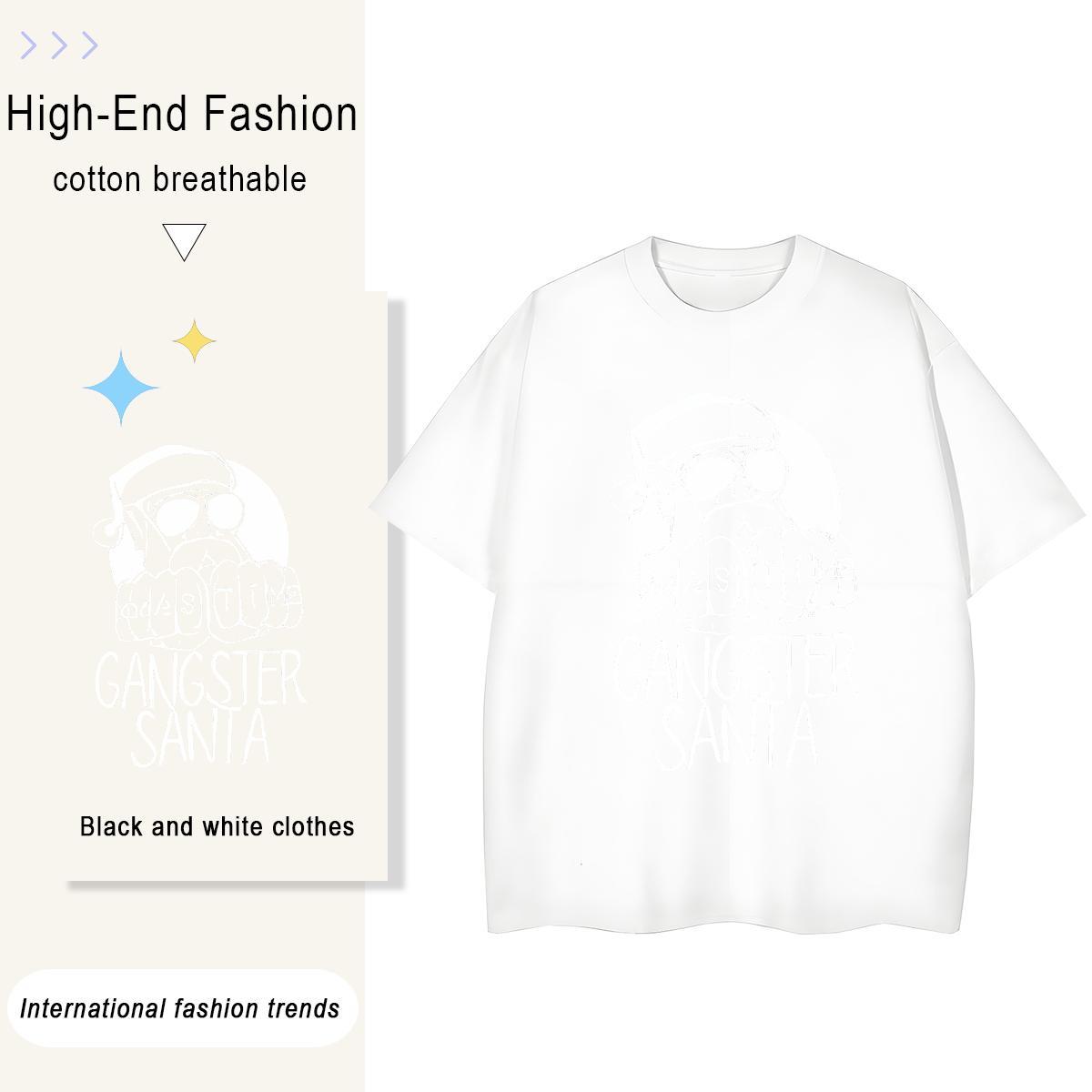 Classic T-Shirts for Women 230g 100% Cotton Breathable Crew Neck Hip Hop skull Unisex Tshirts Female Oversized L-4XL Tees Shirts