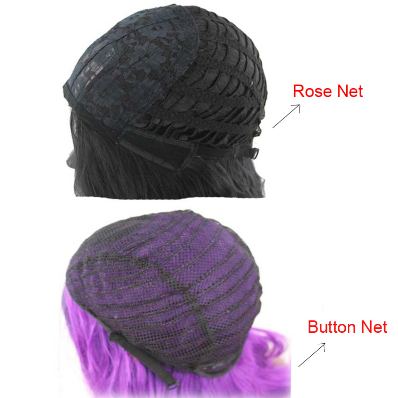 Synthetic Hair Wig Rose Net Button Net P4 27 Piano Color Straight C841-3 High Temperature Fiber Longer Inch Colorful Wigs