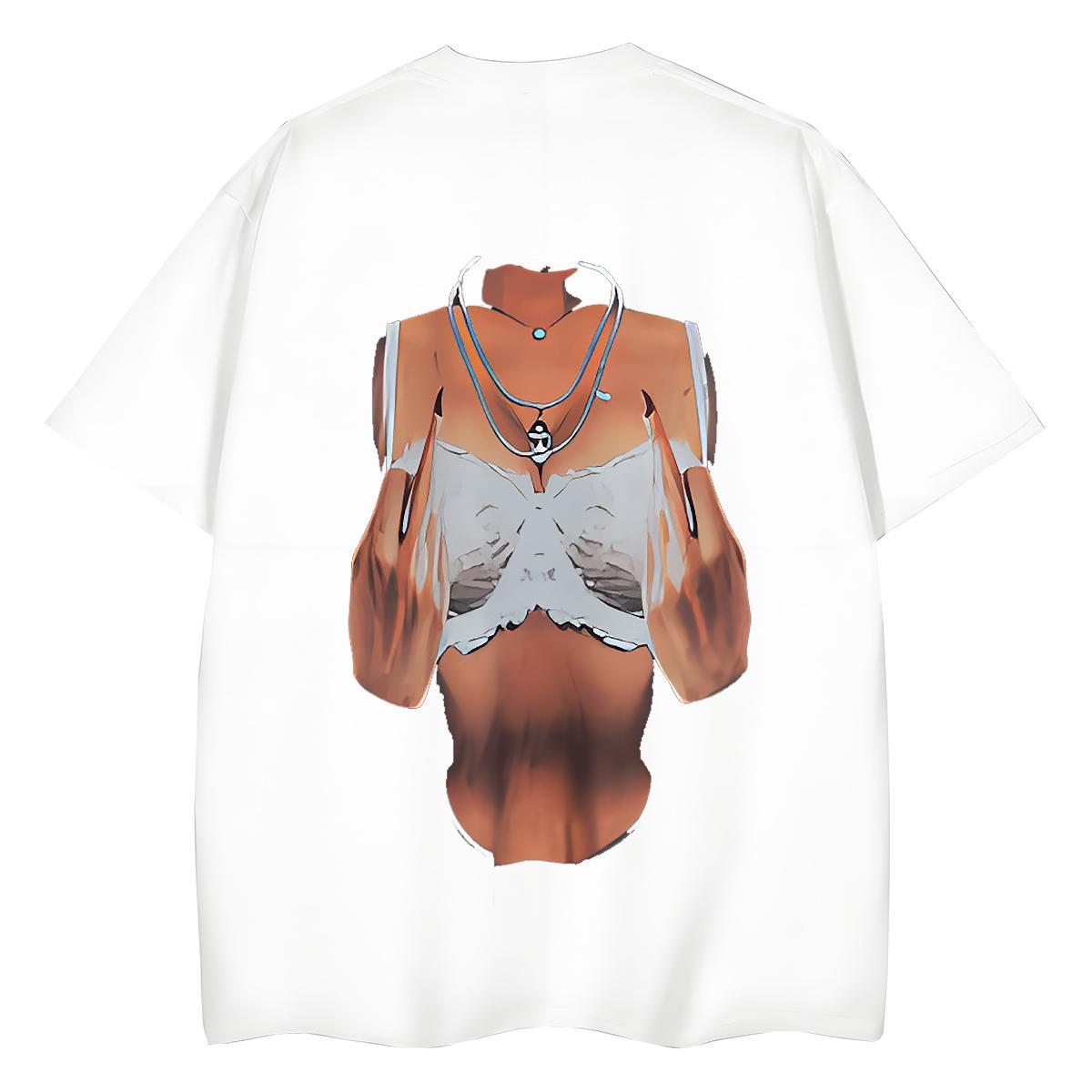 DIY T Shirts Women 100% Cotton 230g Short Sleeve O-Neck Daily Wear chest Unisex Tshirts Loose Custom Printing Tops Shirt