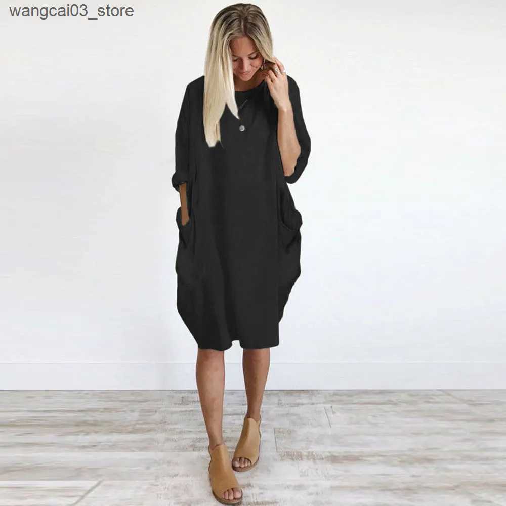 Maternity Dresses Spring Autumn Long Sleeve Casual Loose Dress Maternity Clothes for Pregnant Women Vestidos Gravidas Lady Dress Pregnancy Dresses L24