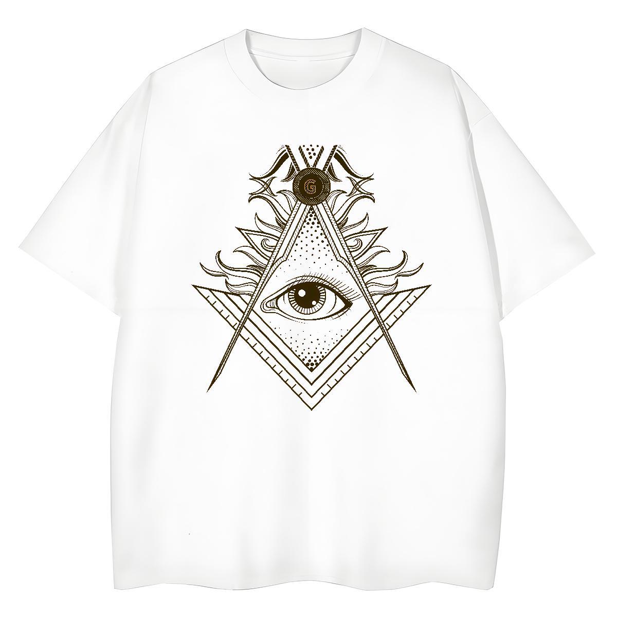 New Arrival T-Shirts for Women 230g 100% Cotton Comfortable Casual Sport eye of the devil Women Tshirts High quality Custom Print Oversized Polos