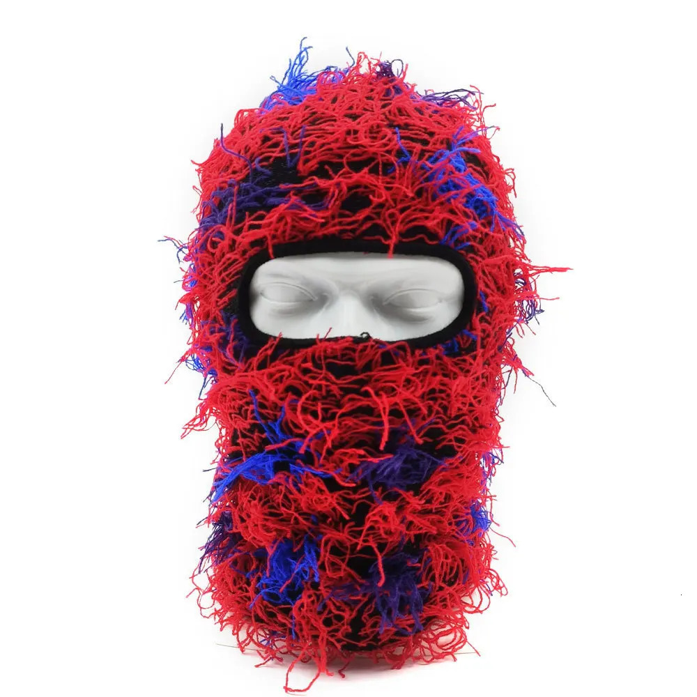 Balaclava Distressed Knitted Full Face Ski Mask Shiesty Camo Wool 241009