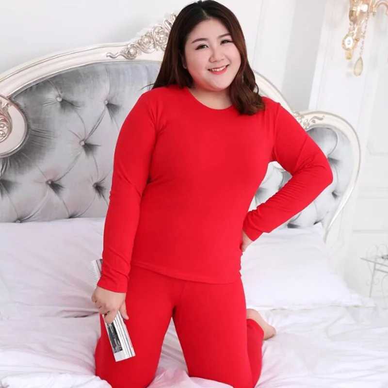 Women's Thermal Underwear Winter Warm Underwear Set Slpwear Womens Intimate Female Styling Set Womens Hot Formed Clothing Plus Size M-5XL Y241011