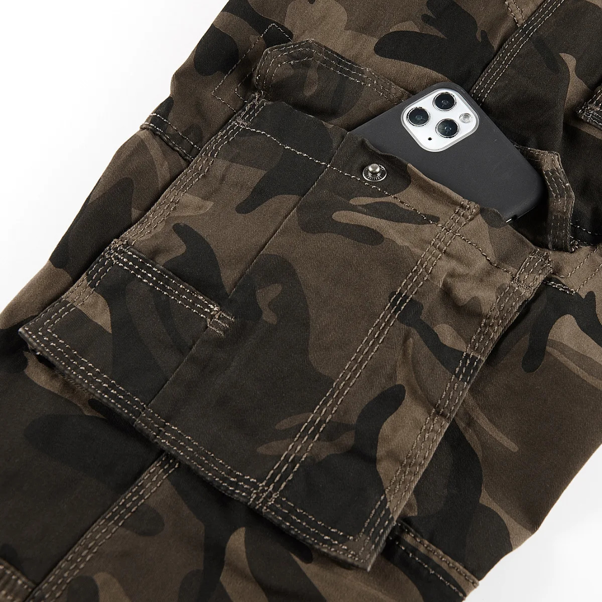 Mens Fashion Pants Pocket Large Y2K Street Clothing Camouflage Pants Autumn Winter Pants 240930