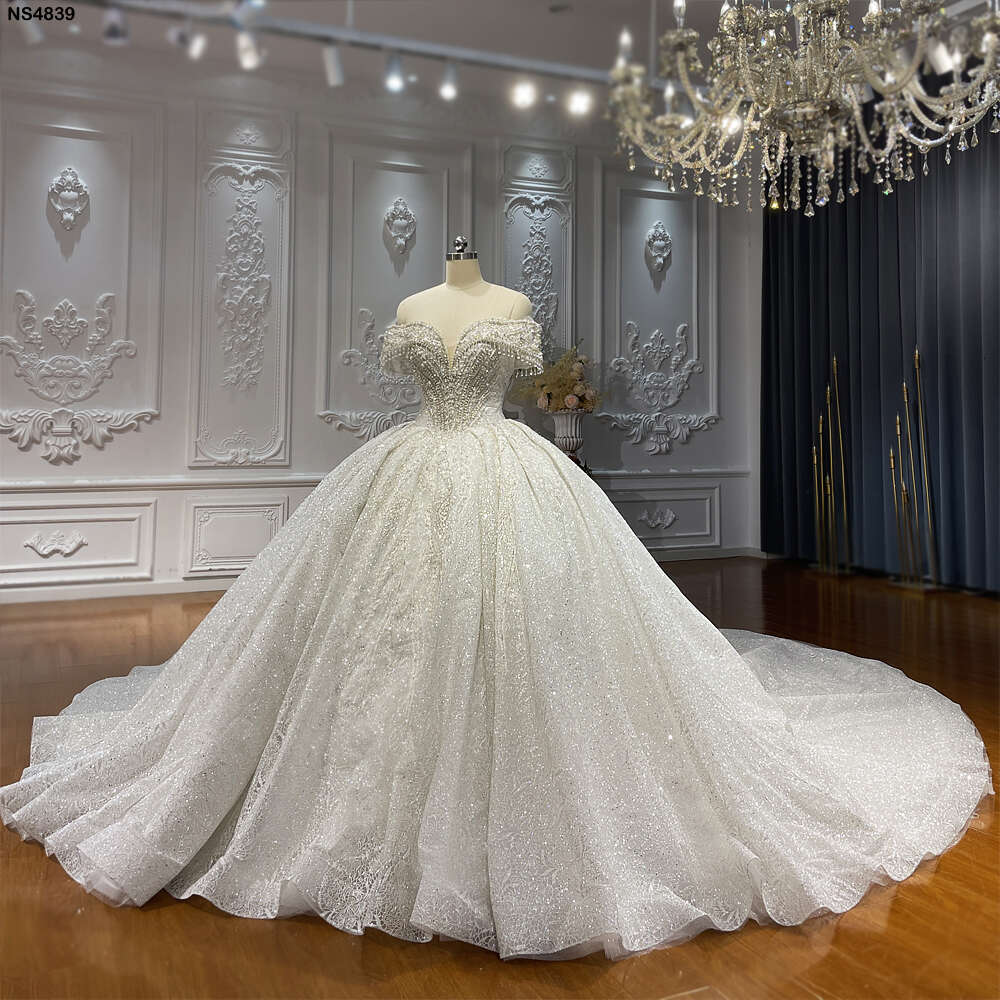 Wedding Dress Ball Gown Sweetheart Off The Shoulder Sequins or-Length Princess Bride Vestido De Noiva Custom Made