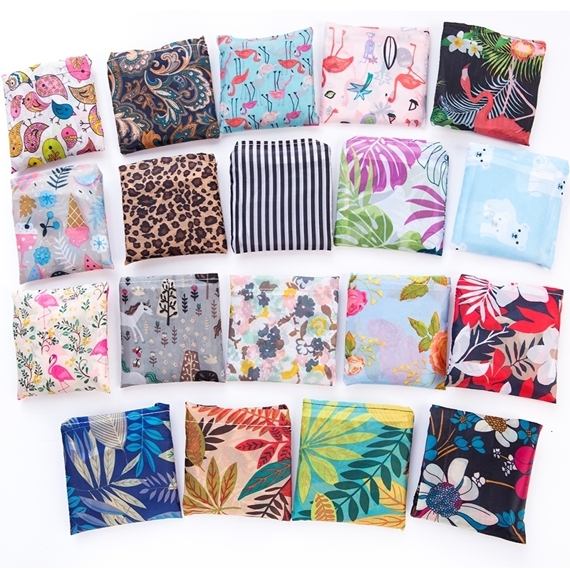 Eco Shopping Bag Fashion Foldable Reusable Tote Folding Pouch Convenient Largecapacity Storage 240925