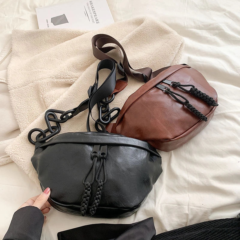 womens belt bag fashionable leather Fanny bag high-quality shoulder cross body chest bag handbag womens waist bag 241008