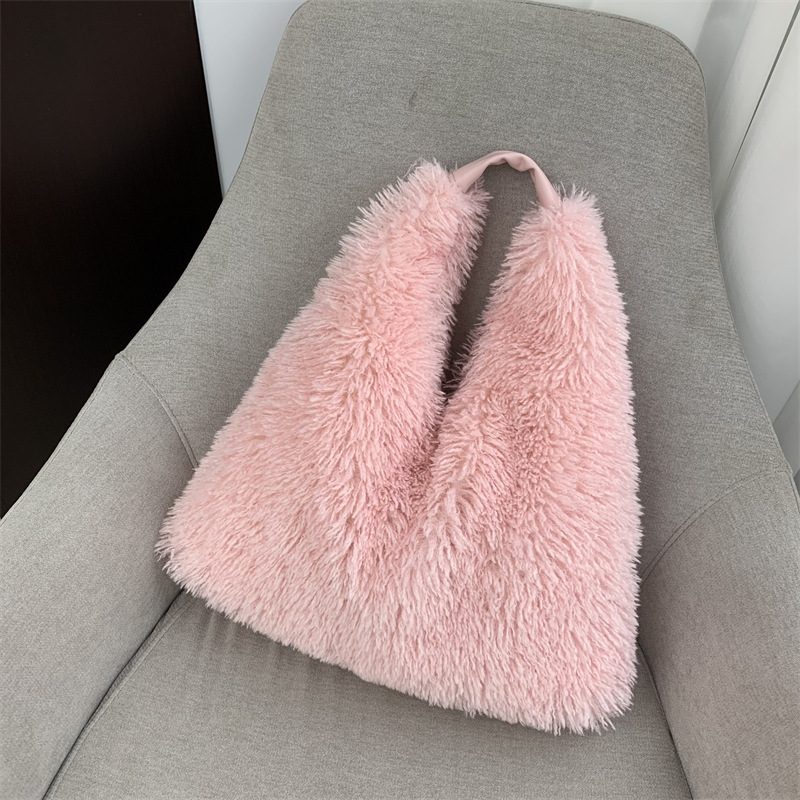 Designer Winter Plush Bag Lady Pumpkin Girls Underarm Bag Autumn Fashion Handbags Totes Autumn Classic Warm Handbag Designer Wallets CRD2410111