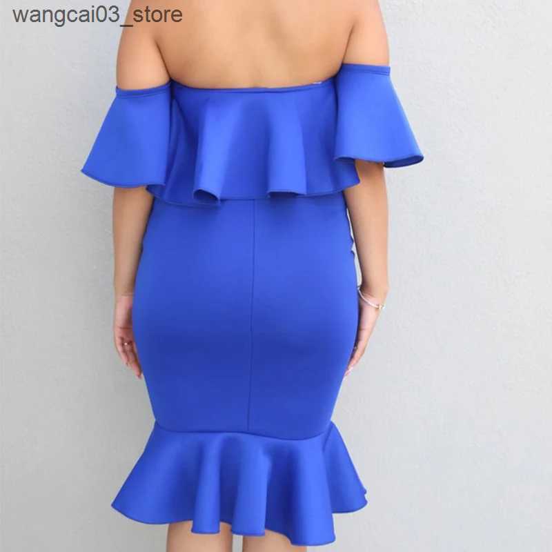 Maternity Dresses Ruffles Shoulderless Bodycon Dress Pregnant Woman Summer Maternity Robe Baby Shower Photoshoot Dresses Pregnancy Photo Session L2409