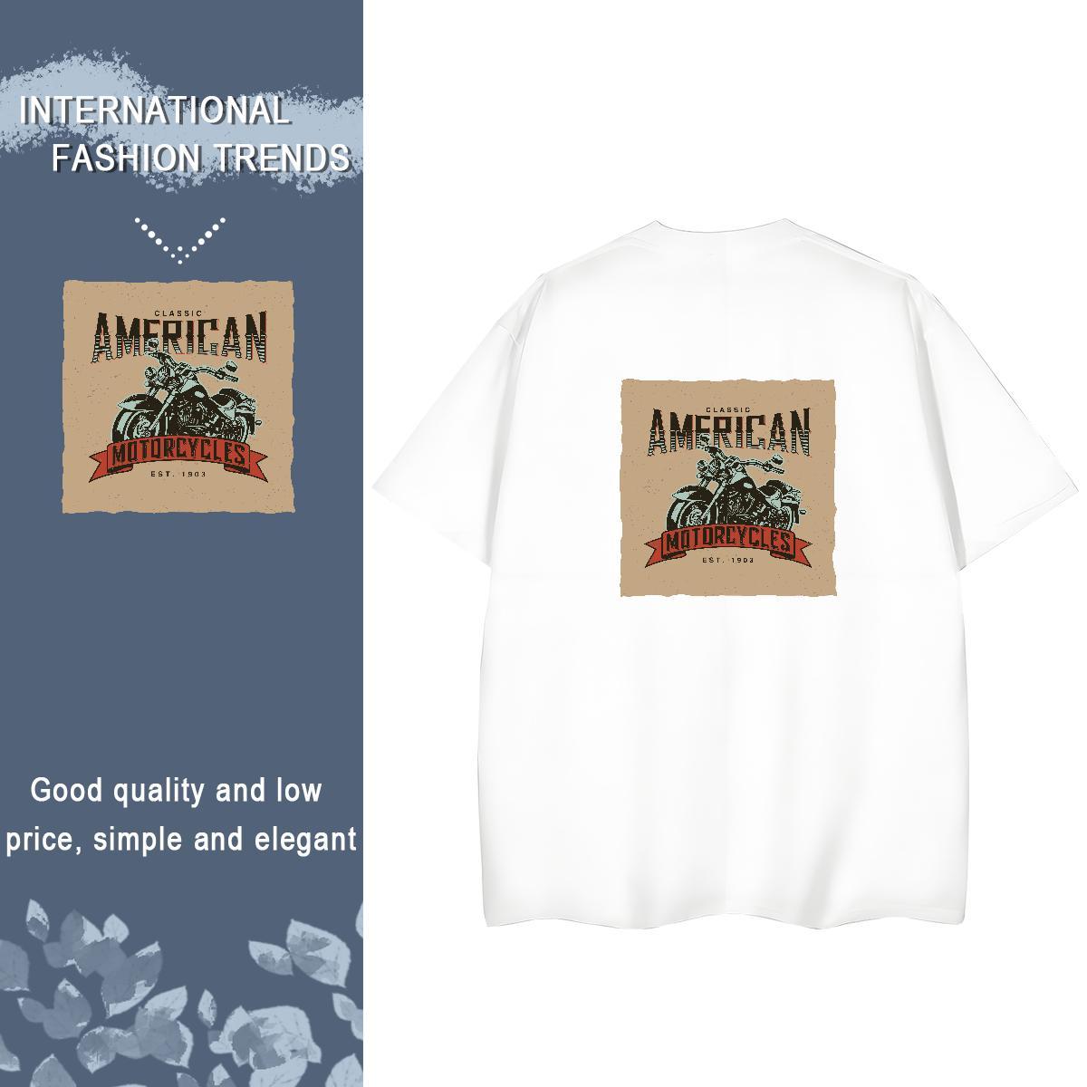 New Arrival Woman T Shirts 100% Cotton 230g Short sleeve Soft Summer Casual Motorcycle Tshirt for Man Woman Brand Anime Print Wear