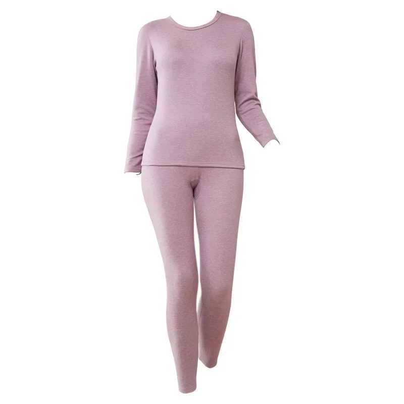 Women's Thermal Underwear Autumn/Winter Womens Underwear Hot 2-piece Set Bra Warm Flce Silk Jacket Pants Suitable for Cold Weather Scenarios Y241