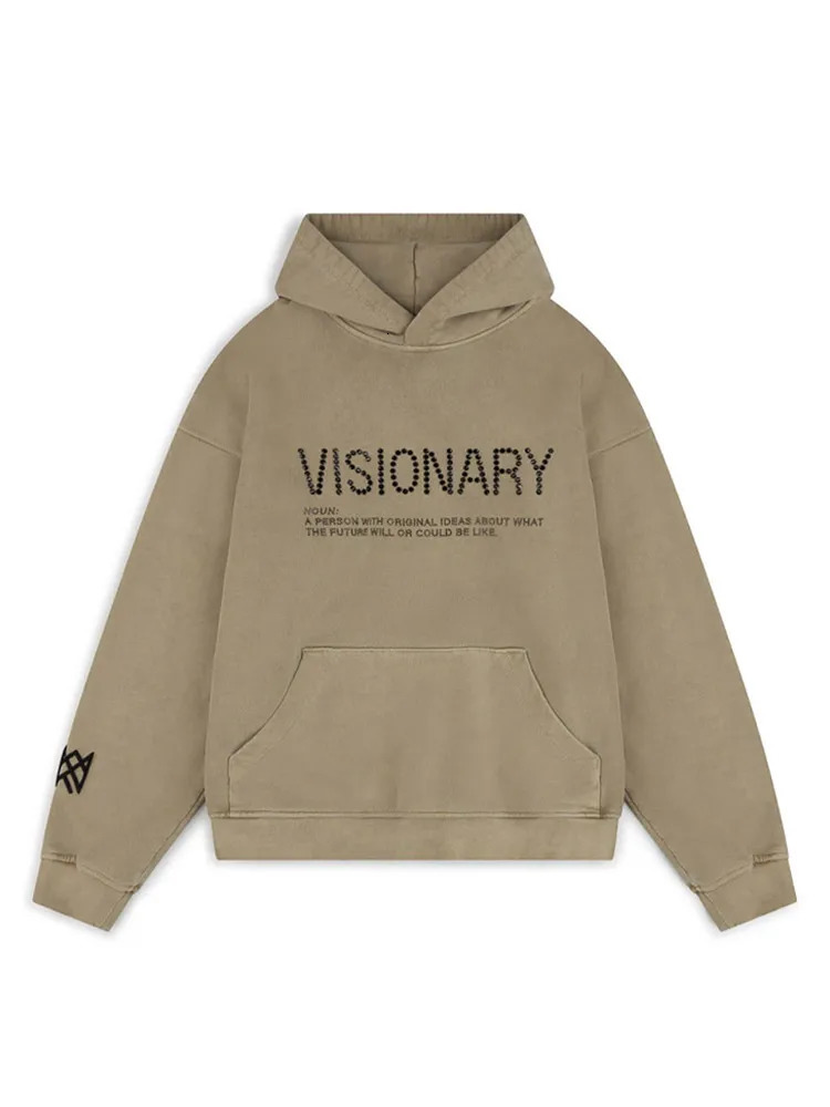 Y2k Hoodie Pullover Womens Autumn US Big Pocket Thick Top Trend Solid High Quality Long Sleeve Sweatshirt 240930