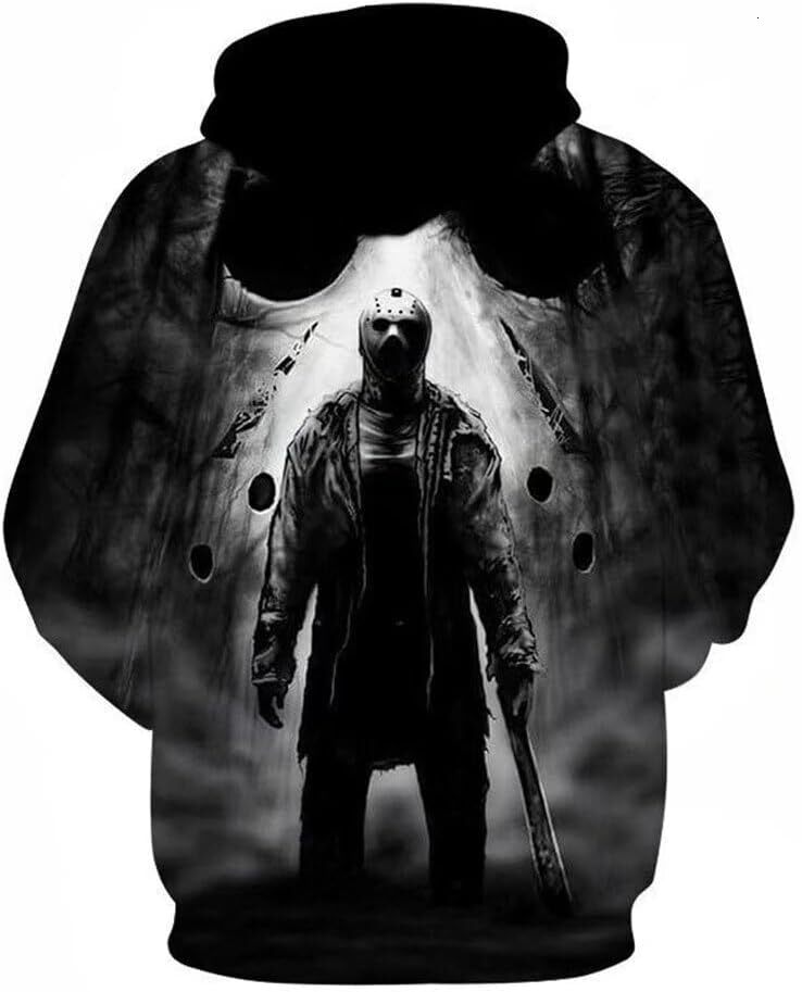 Hoodie for Mens Womens Jason Voorhees Costume Michael Myers Hoodie 3D Jacket Pullover Sweatshirt Graphic Hoodies sweatshirt Pullover Long Sleeve trend