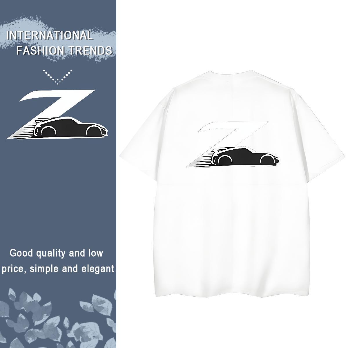2024 T-Shirts 230g Pure Cotton Breathable Street Wear car Woman Tshirt Wholesale Cartoon Print Clothings