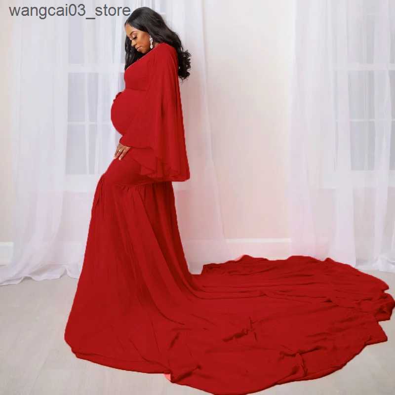 Maternity Dresses Maternity sexy loose trailing maxi dress Photography Lace Split Front White Dress for Photoshoot Dress Fashion Pregnancy Dress L2409