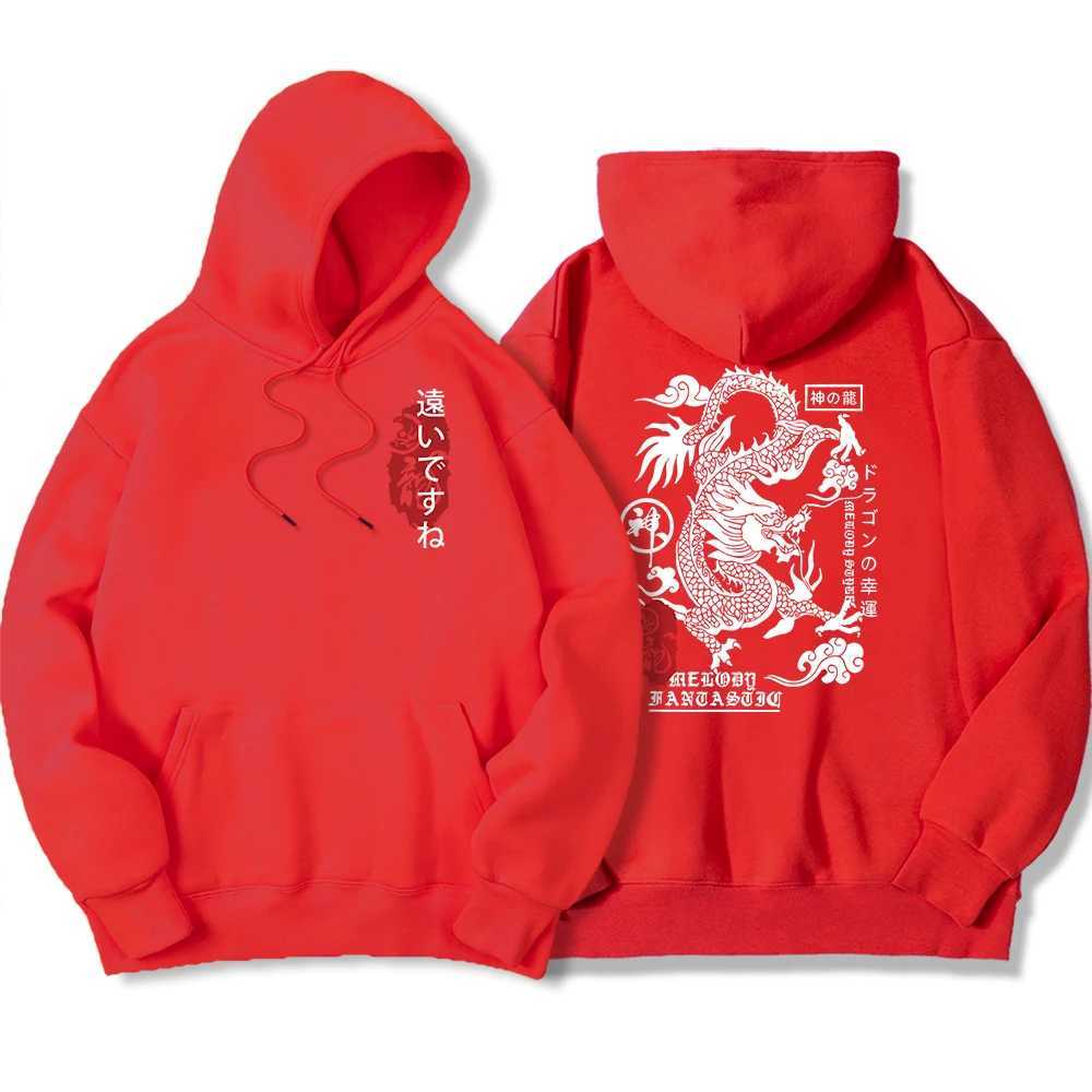 The Harajuku Dragon Funny Pattern Hoodie Man Fashion Vintagehoody Korean High Qualitysweatshirt Casual Loose Sportswear Female LX241011