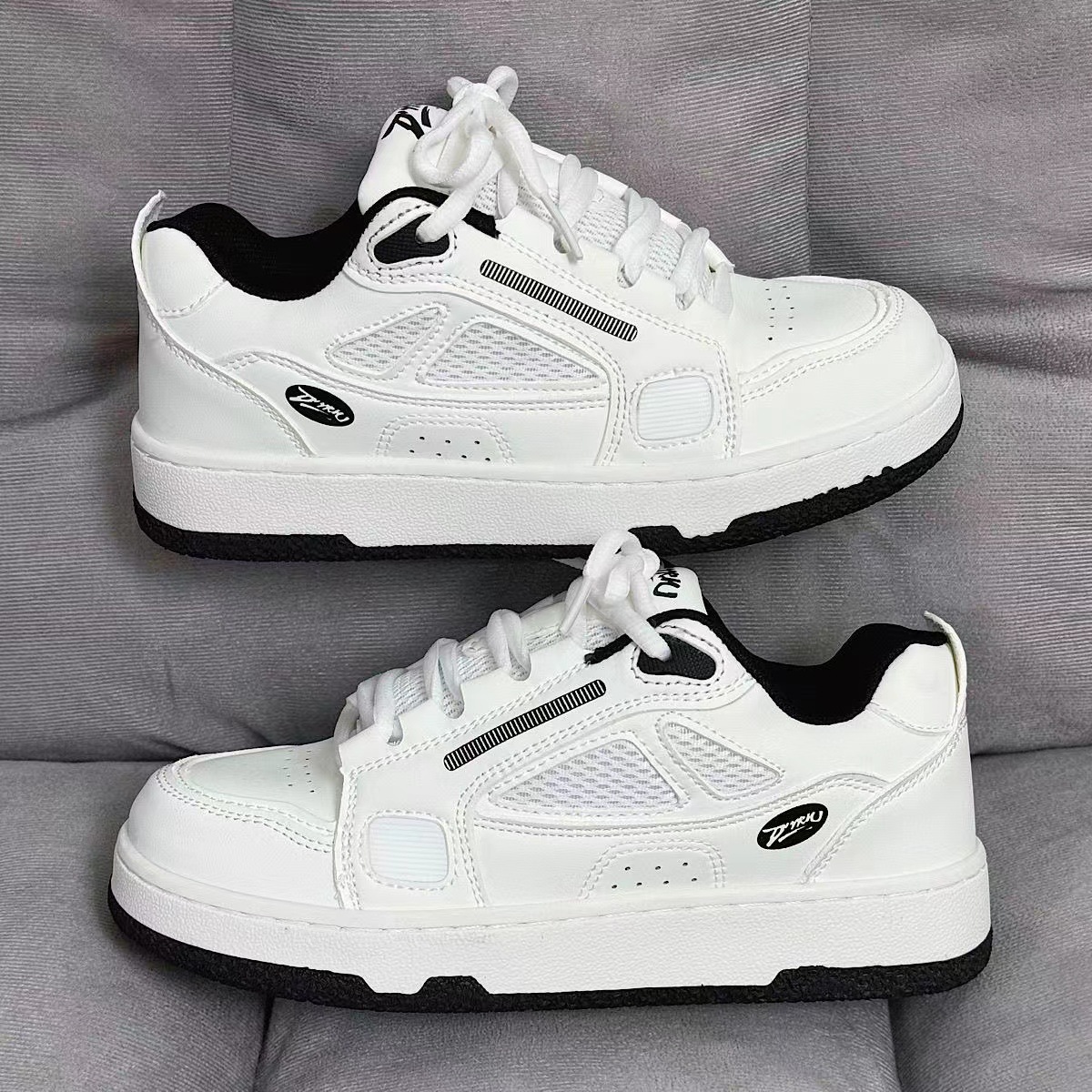 Niche Design Ins Student Versatile Thick Bottom Casual Bread Shoes Men's Summer Breathable Couple Skateboarding Shoes Women