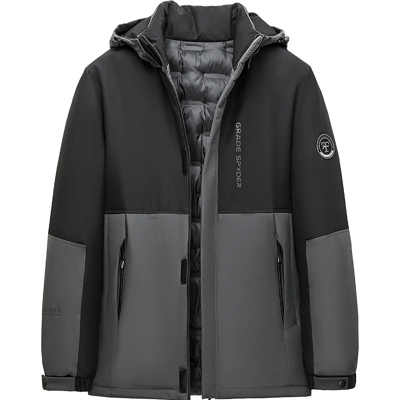 Plus Size Classic waterproof casual Parka mens jacket winter warm thick hooded Parkas jacket mens autumn jacket 241007