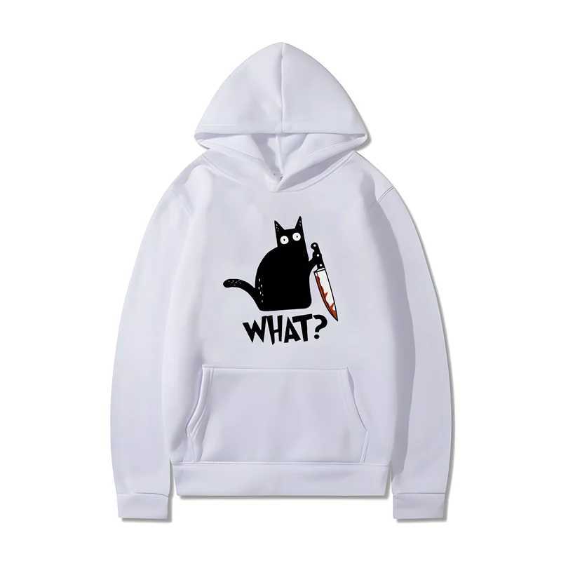 2024 Fun Print Killer Cat Cute Hoodie Men Women Fashion New Style Cotton Long Sleeve Hooded Clothing Oversized XS-3XL Hoodies LX241011