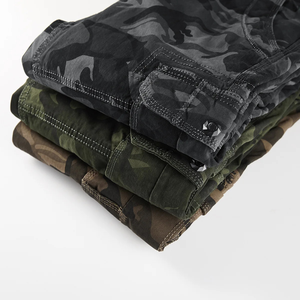 Mens Fashion Pants Pocket Large Y2K Street Clothing Camouflage Pants Autumn Winter Pants 240930