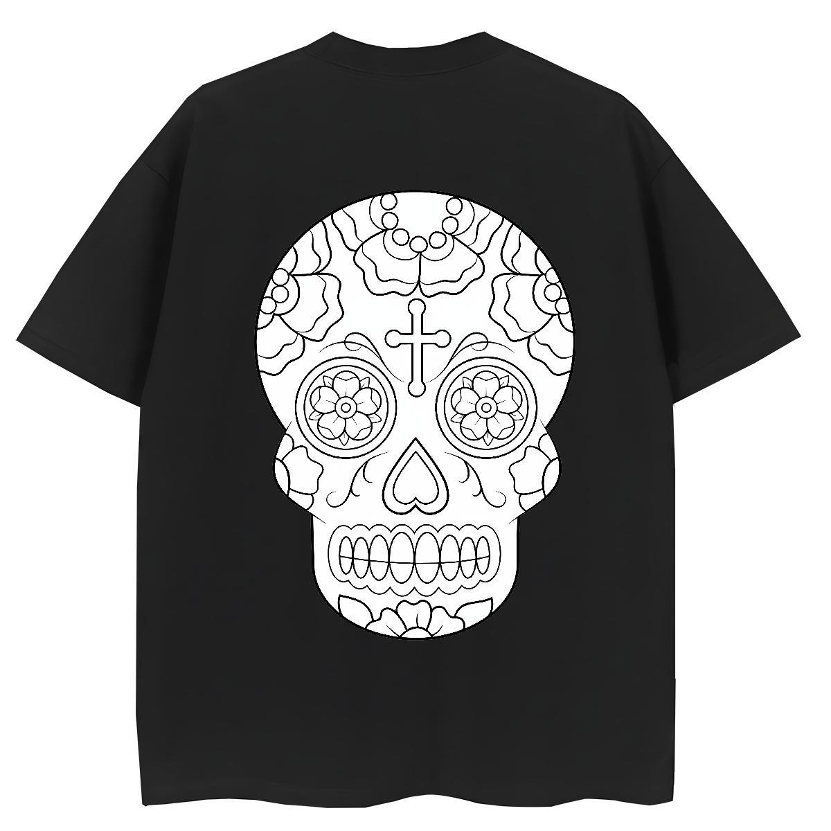 Brand T Shirts Women 230g 100% Cotton O Neck Short Sleeves Hip Hop skull Womens Tshirts Designer Anime Print Wear